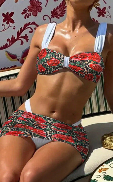Damen Bikini-Set mit floralem Design Drune