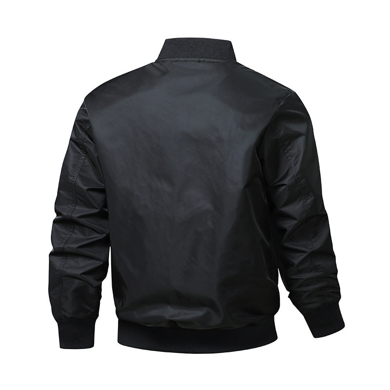 Herren Urbaner Nylon-Bomber mit Utility-Ärmeltasche und leichter Thermoisolierung Drune