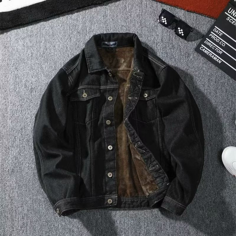 Herren Denim Jacke mit Futter Drune