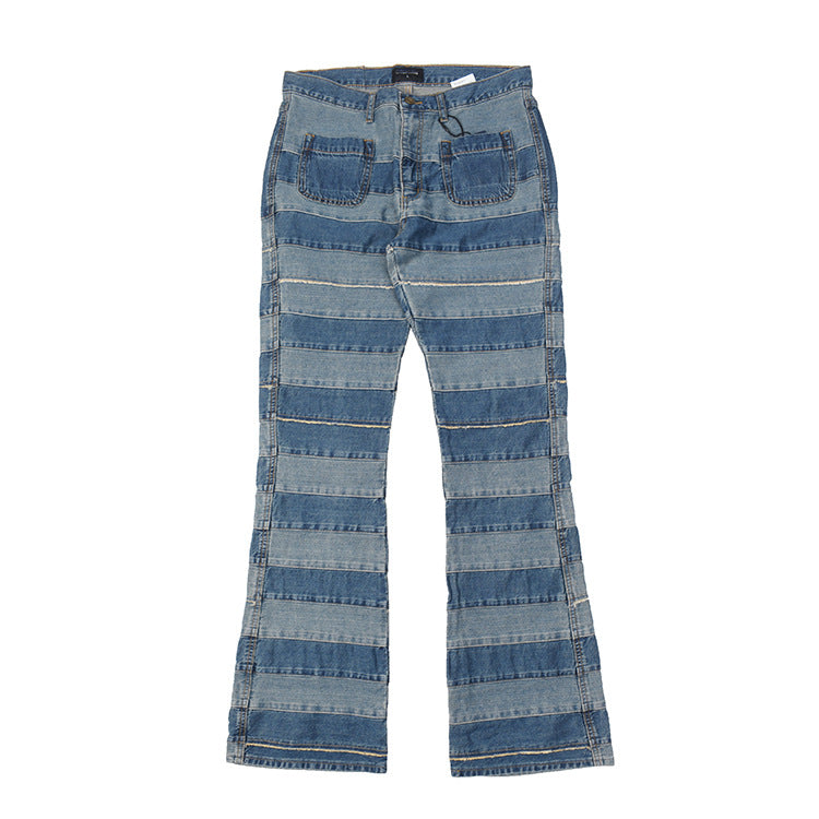 Damen Jeanshose mit modernem Streifenmuster und bequemer Passform Drune