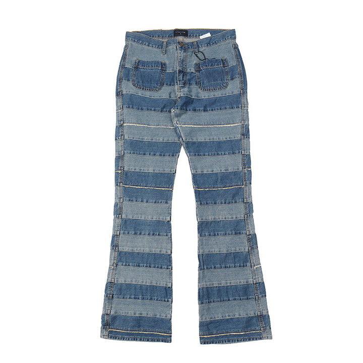 Damen Jeanshose mit modernem Streifenmuster und bequemer Passform Drune