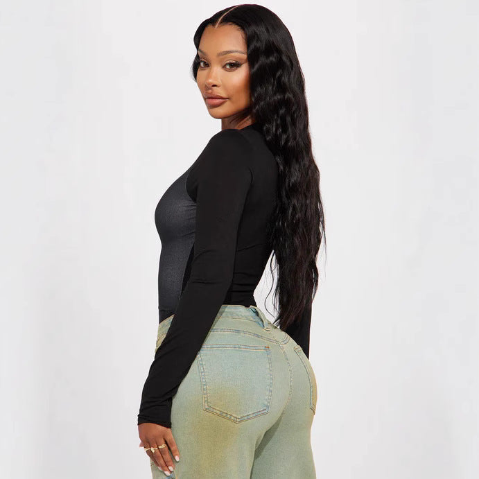 Damen Langarm Bodysuit Drune