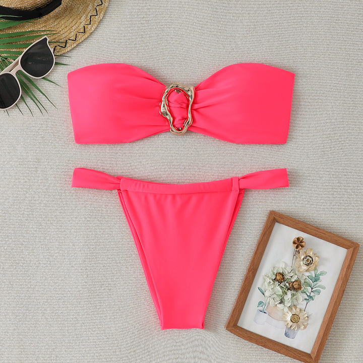 Damen Bandeau-Bikini mit eleganten Ringdetail von Drune