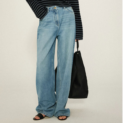 Damen High-Waist Bootcut-Jeans aus hochwertigem Denim Drune