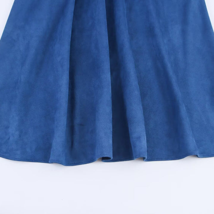 Damen Maxi-Kleid mit elegantem Schlitz und dekorativem Gürtel Drune