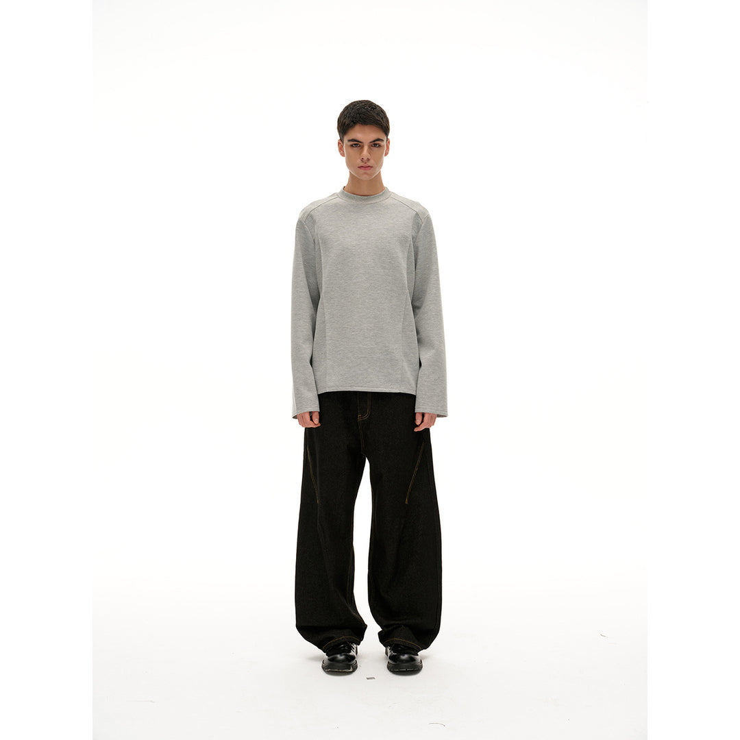 Unisex Oversize‑Sweatshirt mit Raglanärmeln und minimalistischen Teilungsnähten Drune