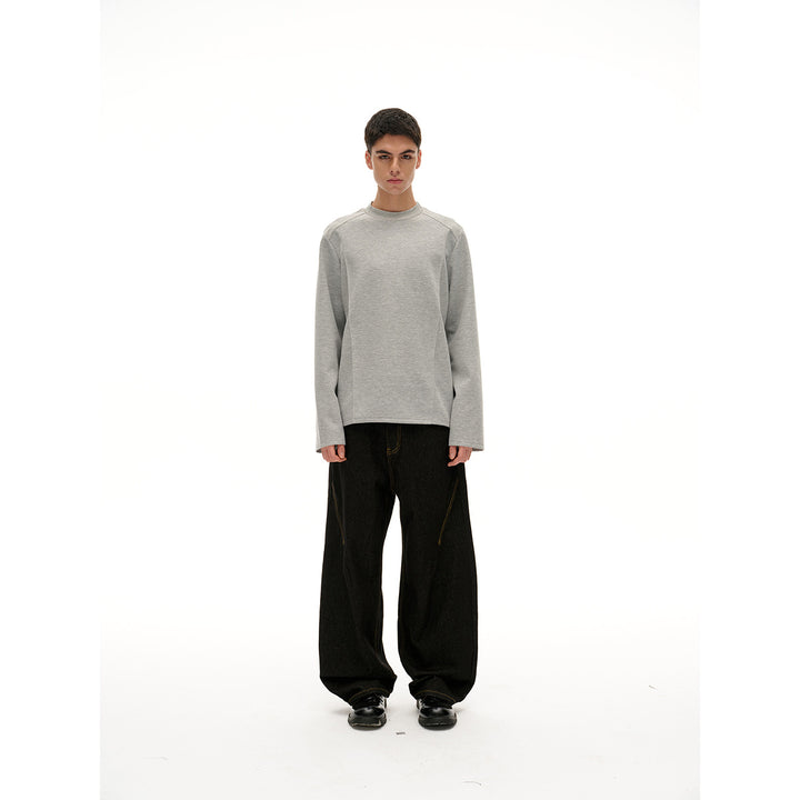 Unisex Oversize‑Sweatshirt mit Raglanärmeln und minimalistischen Teilungsnähten Drune