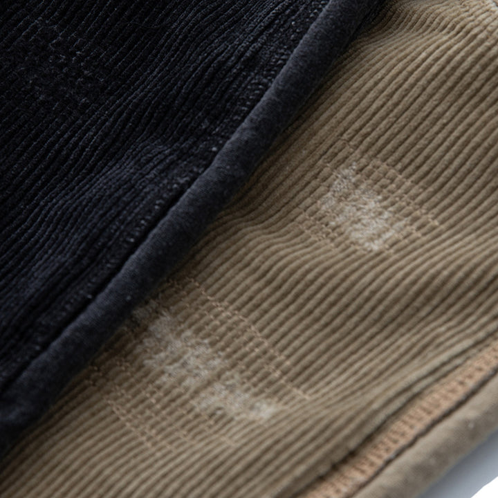 Herren Cordhose im Relaxed-Fit mit elastischem Tunnelzugbund und Used-Details Drune