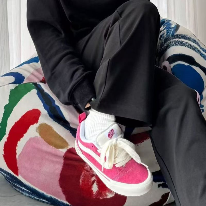 Damen Sneakers im Vintage-Stil mit farbigen Suede-Details Drune