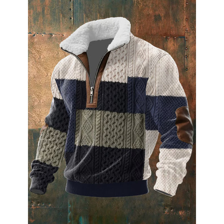 Herren Urbaner Fleece Pullover mit Baum-Motiv Drune