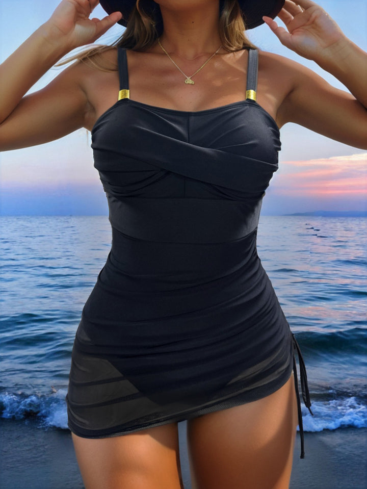 Damen Bikini-Set mit raffiniertem Wickeldetail und sexy Unterrock Drune