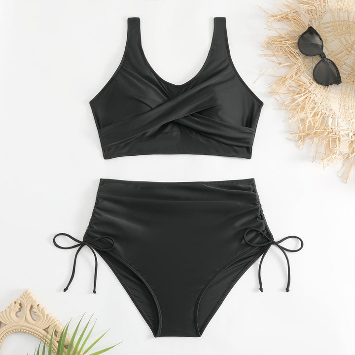 Damen Hochtailliertes Bikini-Set mit verstellbaren Trägern Drune