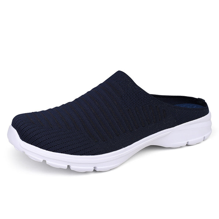 Damen nan gestrickter Schlupf-Clog mit stoßdämpfender EVA-Zwischensohle und ergonomischer Fersenstütze Drune