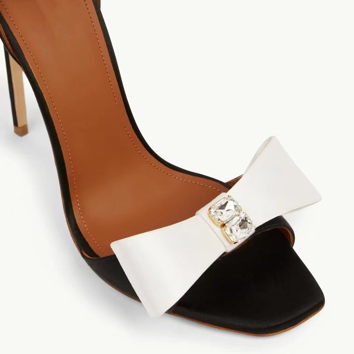 Damen Open-Toe High-Heeled Sandalen mit elegantem Schleifendetail Drune
