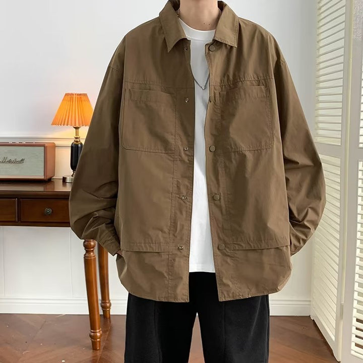 Herren lässige Utility-Jacke mit praktischen Taschen und modernem Schnitt Drune