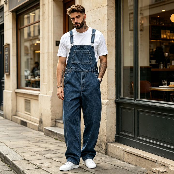 Herren Lässige Jeanslatzhose Drune