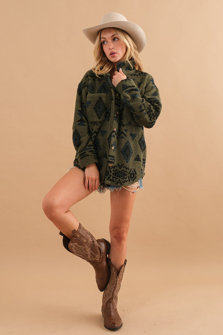 Drune | Retro Plüschjacke mit Reverskragen