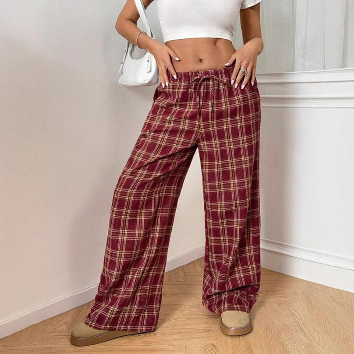 Damen Karierte Freizeithose Drune
