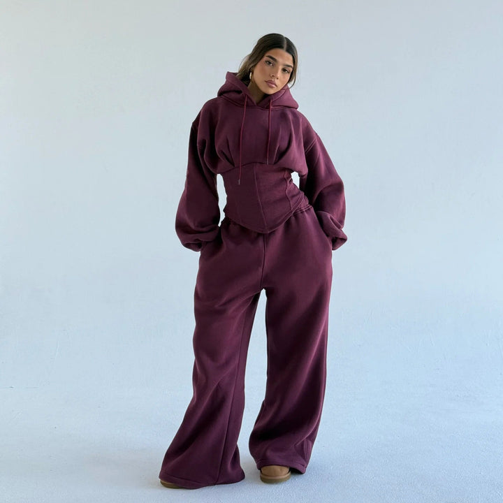Damen lässiger Oversized Hoodie mit figurschmeichelndem Schnitt und weitem Bund Drune