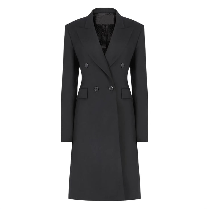 Damen Langblazer im minimalistischen Doppelreiher mit verstärkten Schultern Drune
