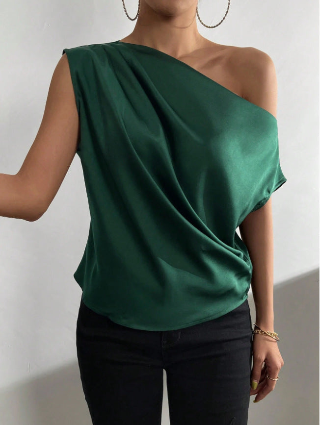 Damen Elegantes, schulterfreies Satinoberteil Drune