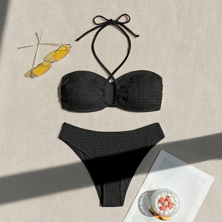 Damen Bandeau-Bikini-Set mit raffinierten Rüschendetails Drune