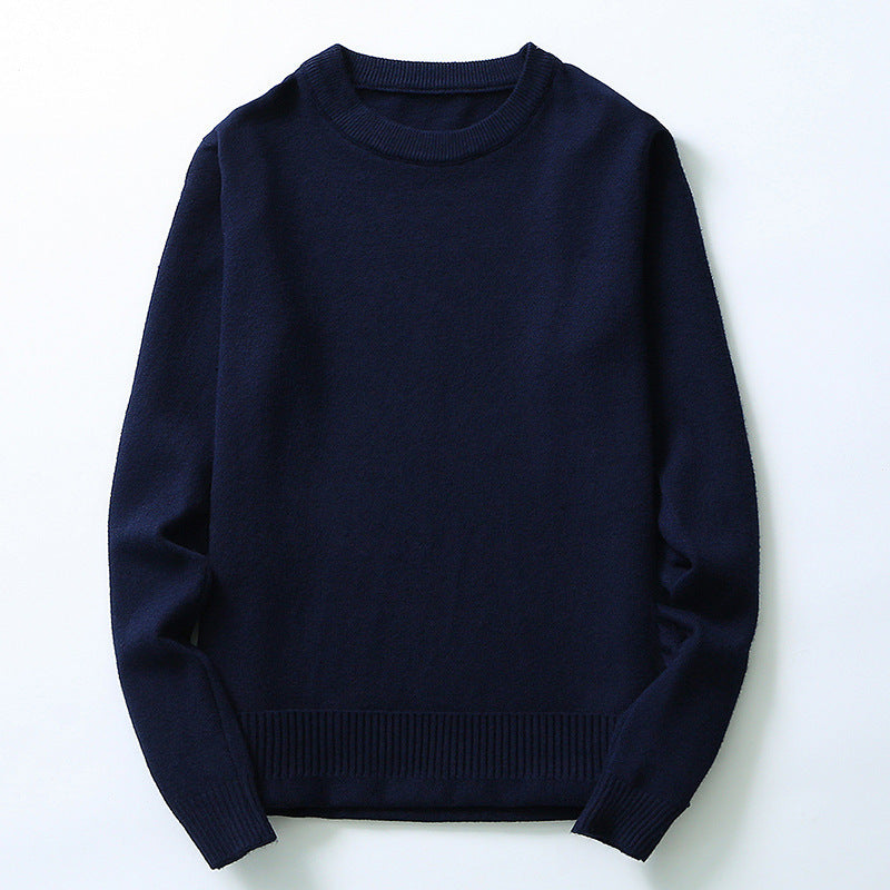 Herren fein gestrickter Pullover aus hochwertiger Baumwolle mit Rundhalsausschnitt Drune