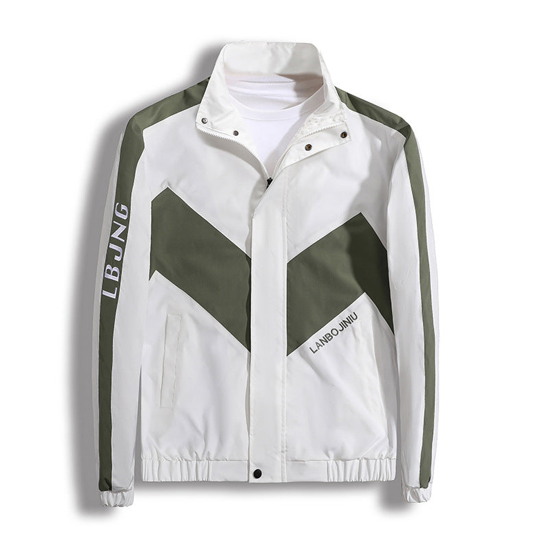 Herren Sportliche Übergangsjacke mit hohem Kragen und modernen geometrischen Akzenten Drune