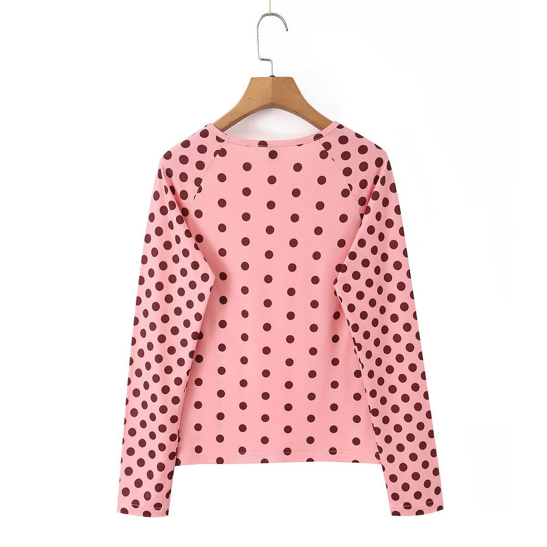 Damen Langarmshirt mit modischem Punkte-Muster Drune