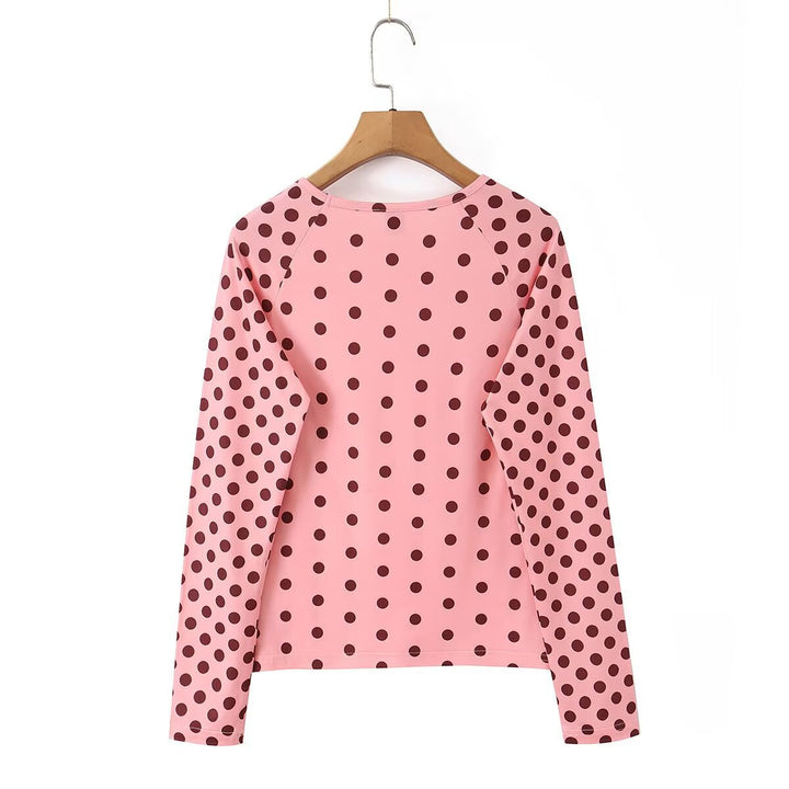 Damen Langarmshirt mit modischem Punkte-Muster Drune