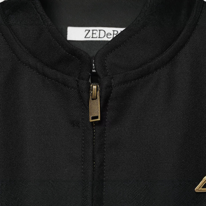 Damen Taillierte Militärjacke im Blousonstil mit Stehkragen und doppelter Zierknopfleiste Drune