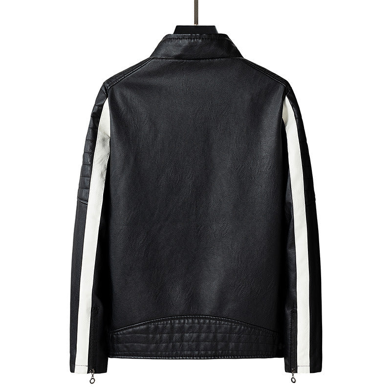 Herren Kunstlederjacke mit modischem Design Drune