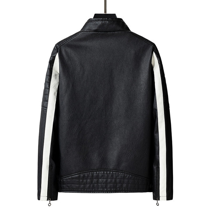 Herren Kunstlederjacke mit modischem Design Drune