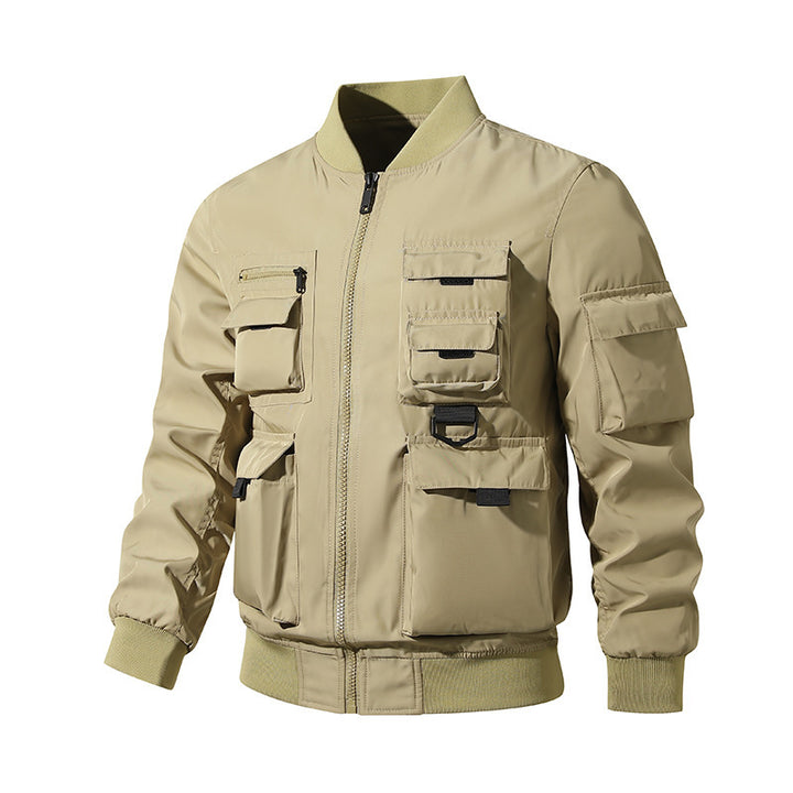 Herren nan multifunktionale taktische Bomberjacke mit zahlreichen Utility-Taschen und robustem Nylon Drune