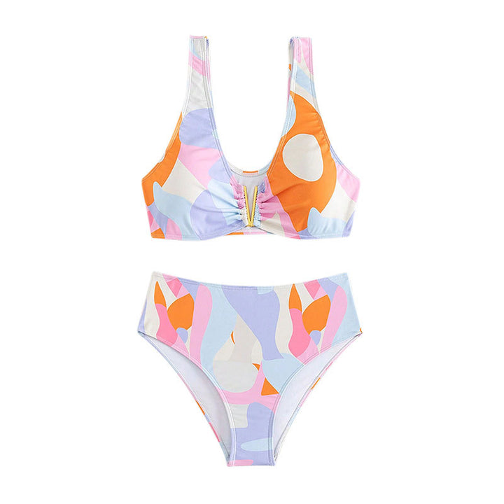 Damen Hochgeschnittener Bikini mit raffiniertem Design Drune