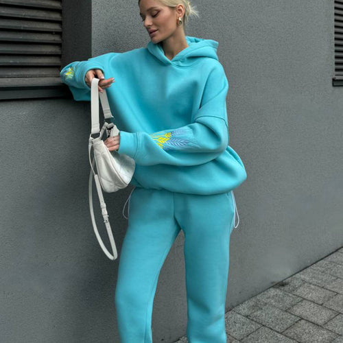 Damen Sportliches Set aus Hoodie und Jogginghose Drune