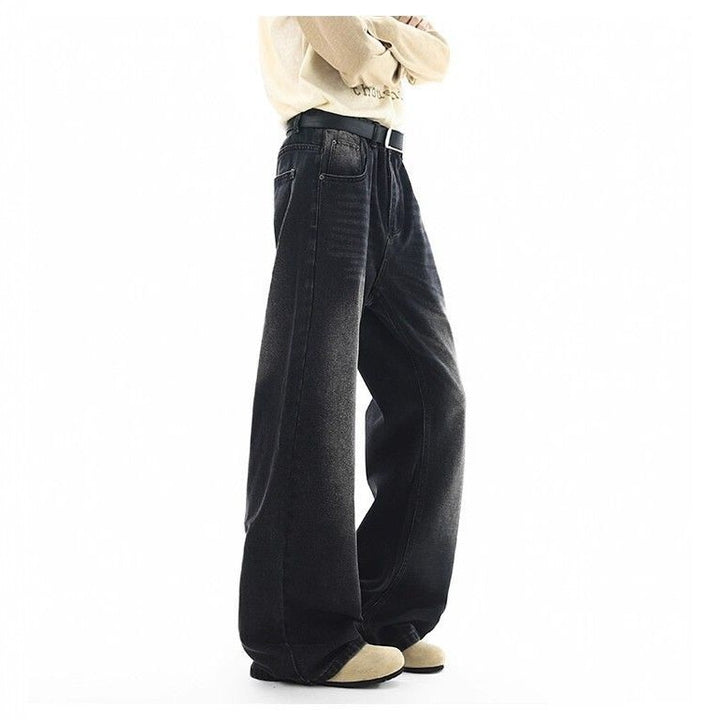 Damen Hochtaillierte Weite Jeans Drune