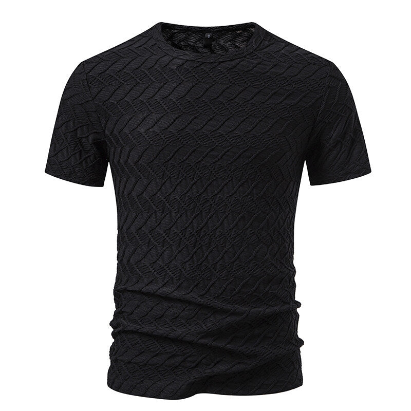Herren Strukturiertes Kurzarmshirt mit modernem Design Drune
