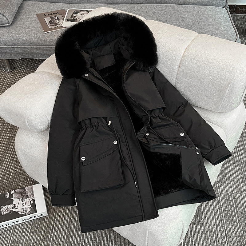 Damen Modischer Winterparka mit kuscheligem Innenfutter und praktischen Taschen Drune