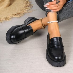 Damen klassische Loafer mit rutschfester Sohle Drune