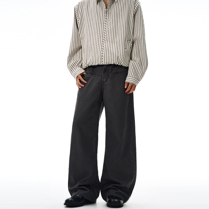 Herren Weitfallende Denimhose im Baggy‑Cut mit elastischem Bund Drune