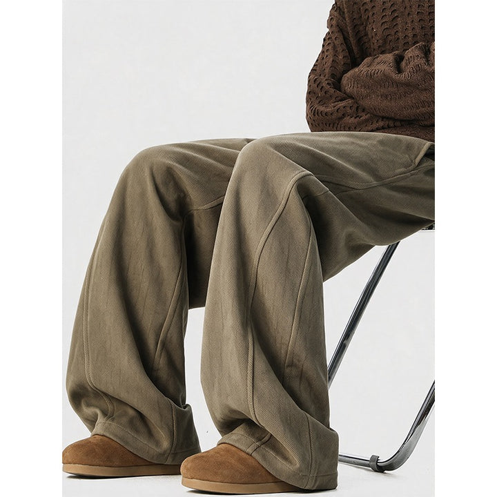 Damen Weite Velours-Loungehose mit hohem Elastikbund und Kordelzug Drune