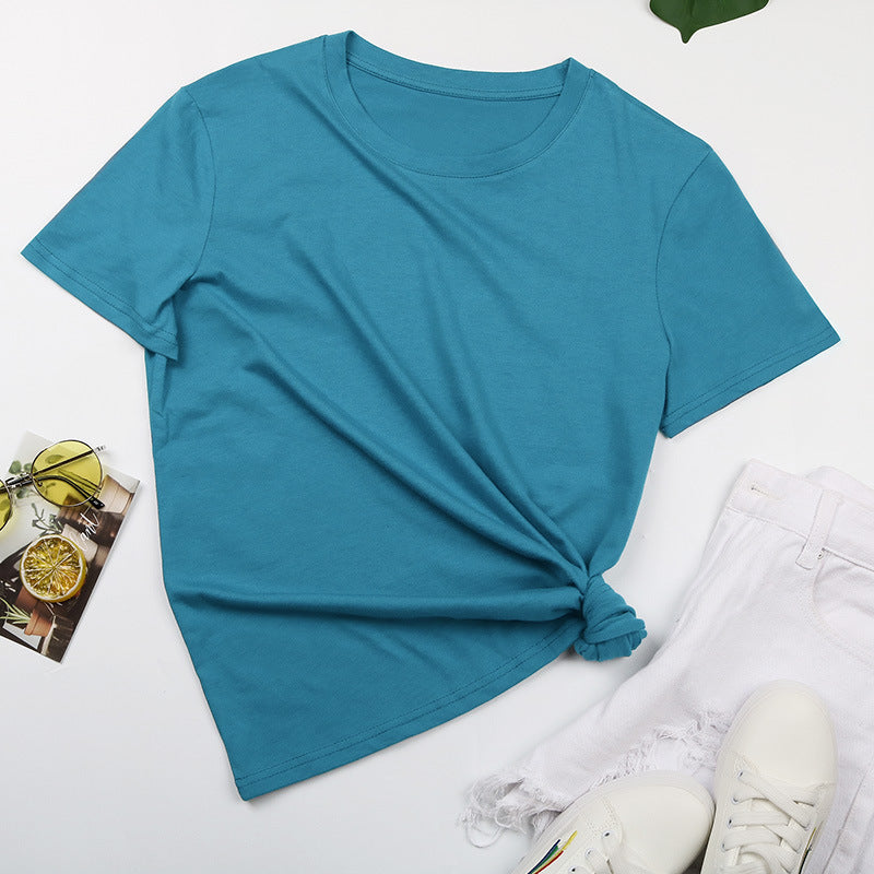 Damen Basic T-Shirt mit lässigem Schnitt und hochwertiger Baumwollqualität Drune