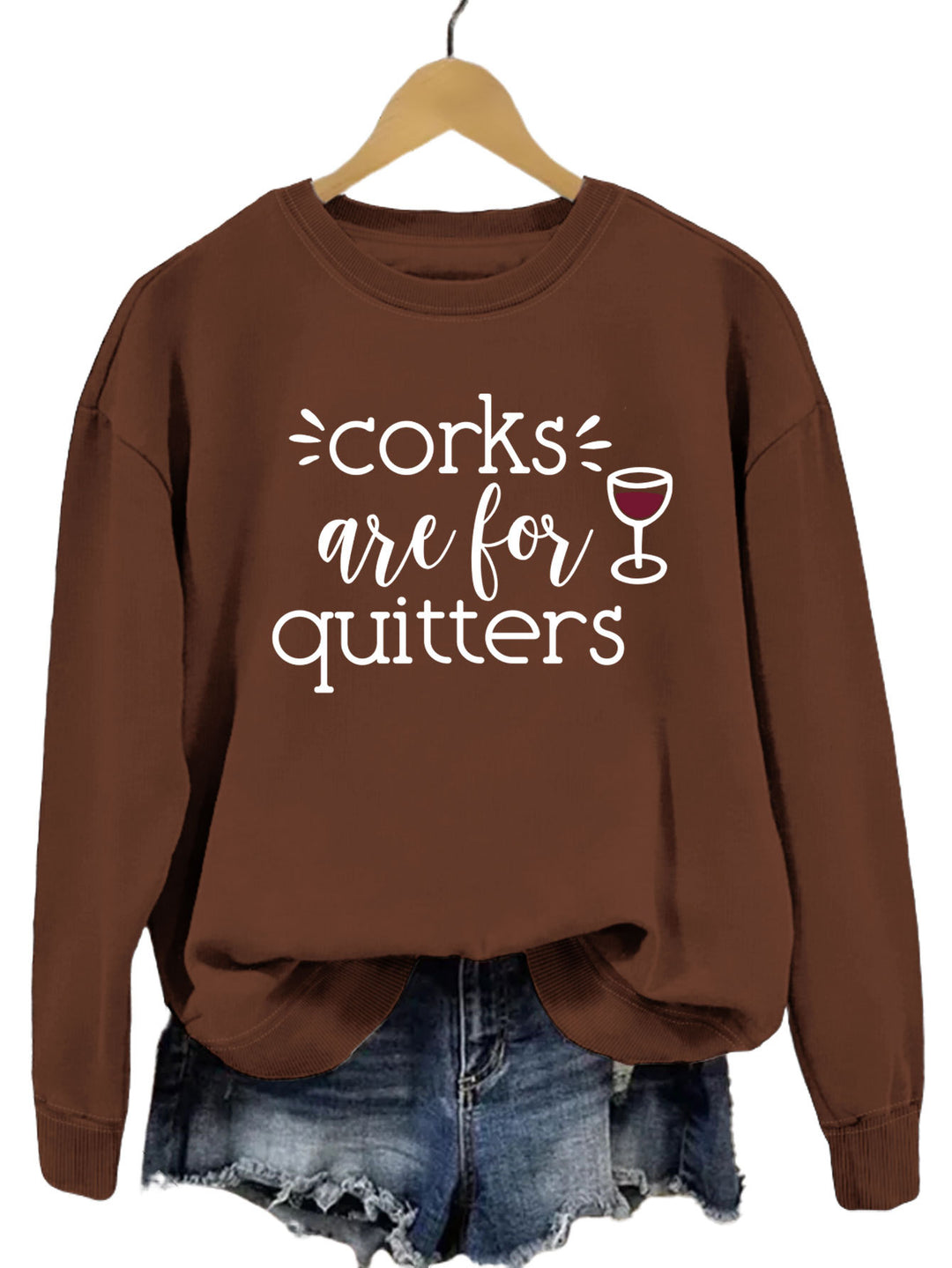 Damen Sweatshirt mit kreativem Spruch und lässigem Schnitt Drune