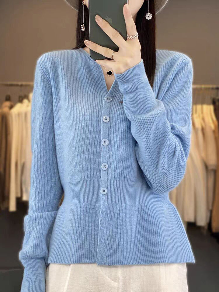 Damen edler Strickcardigan mit strukturiertem Design Drune