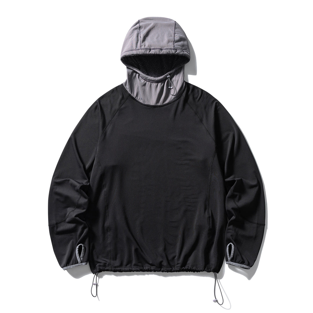 Unisex Technischer Kapuzenpullover mit verstellbarem Saum, isolierter Innenkapuze und Daumenöffnungen Drune