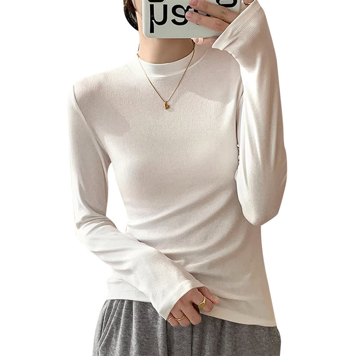 Damen Langarmshirt mit höherem Stehkragen Drune