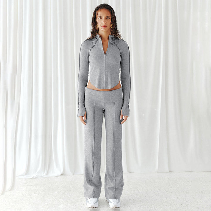 Damen Flared Yoga-Hose mit hohem Bund und atmungsaktivem Material Drune