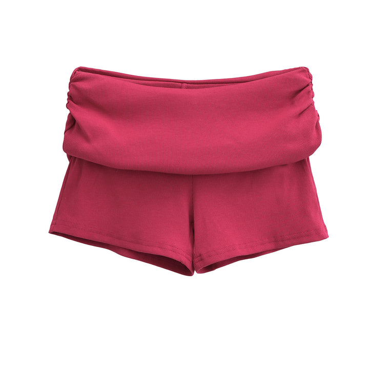 Damen Sportliche Jersey-Shorts mit breitem Bündchen Drune
