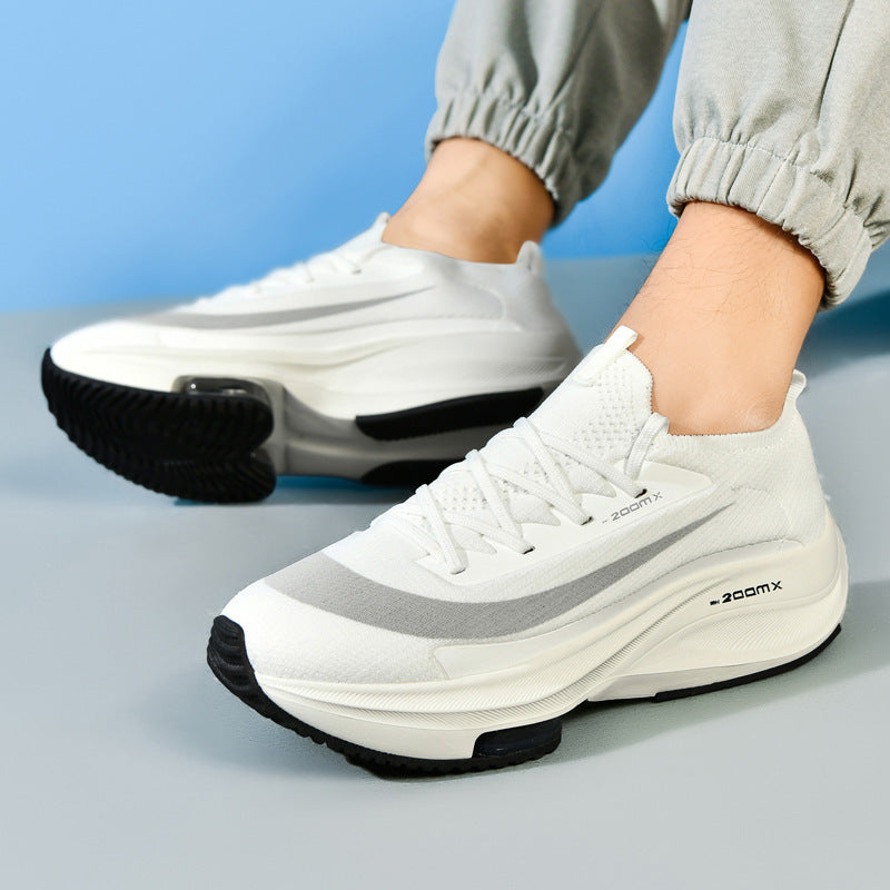 Unisex Performance-Laufschuh mit sockenähnlichem Strickschaft, sichtbarer Luftdämpfung und reaktionsfreudiger Zwischensohle Drune
